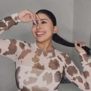 Body Cow print con top